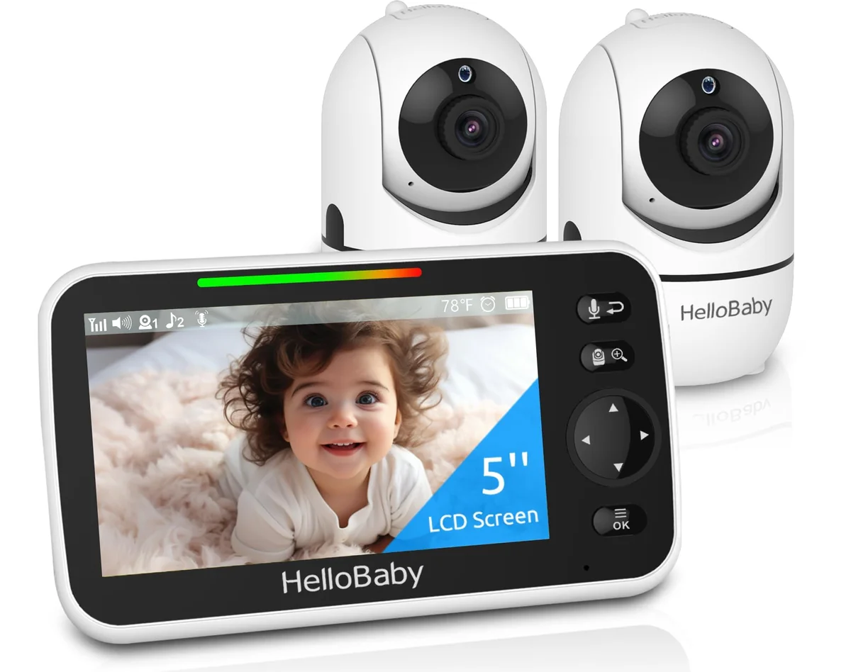 HelloBaby Upgrade 5’’ Baby Monitor with 30 Review