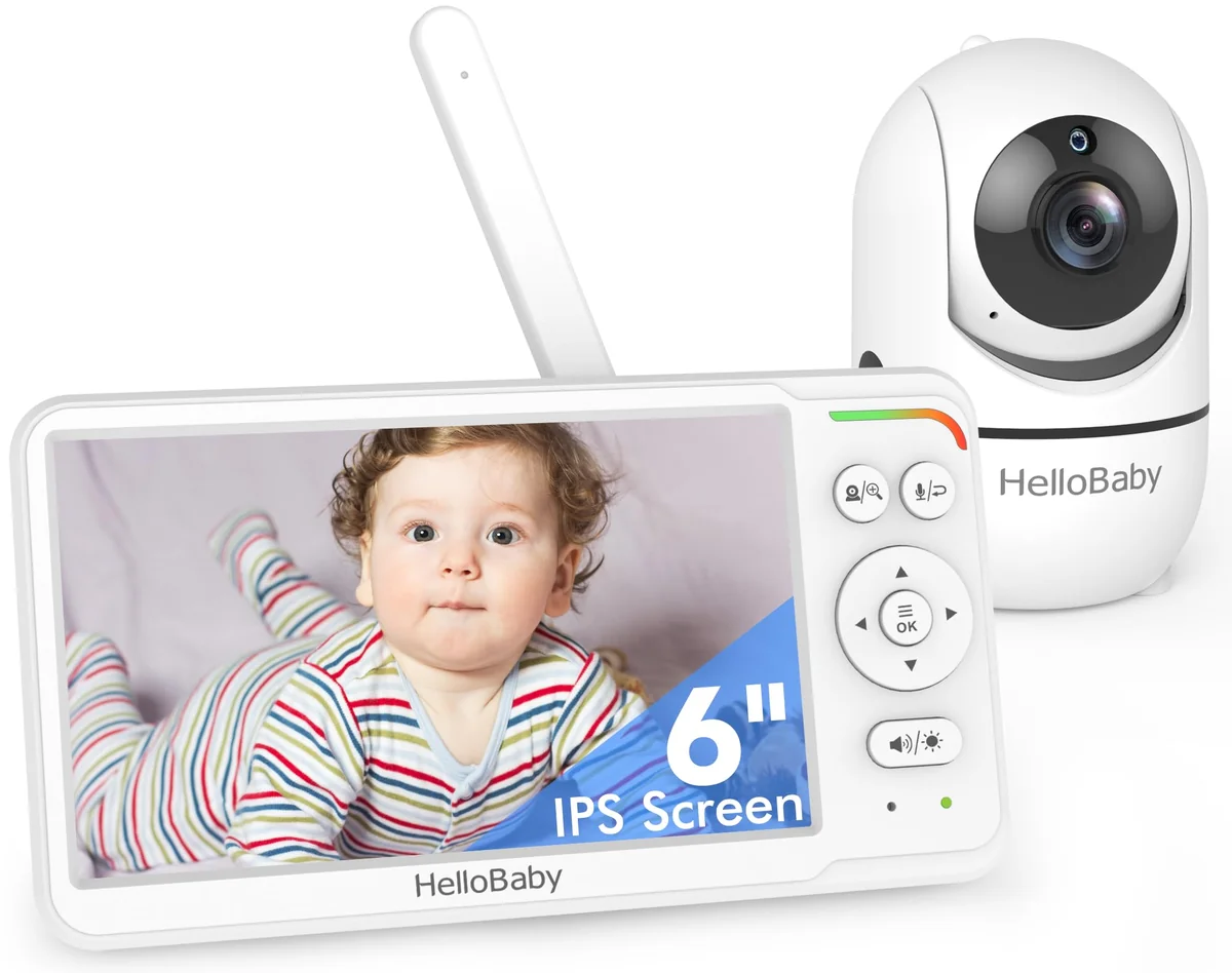 HelloBaby Baby Monitor 6" World First IPS Screen 30H Battery Review